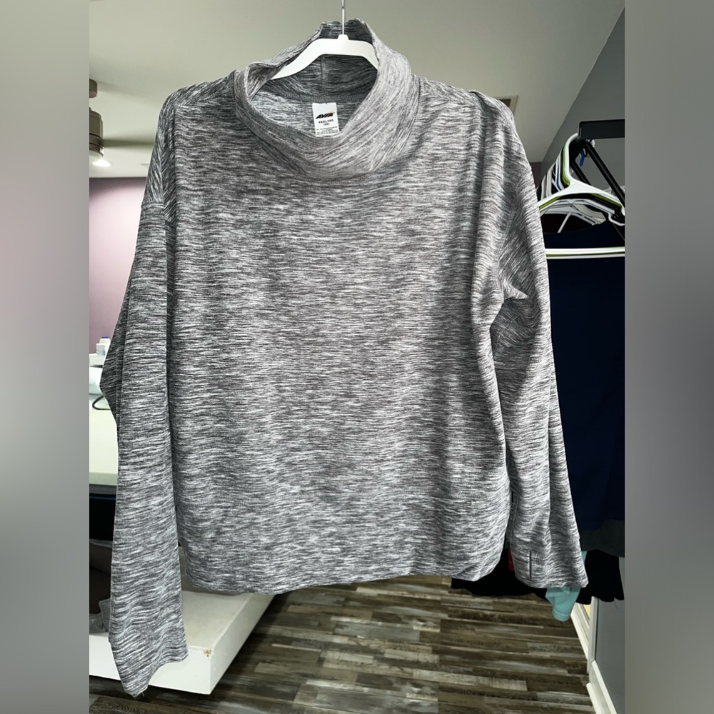 Avia gray fleece long sleeve shirt 3X